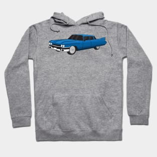 Cool blue 1959 classic car Hoodie